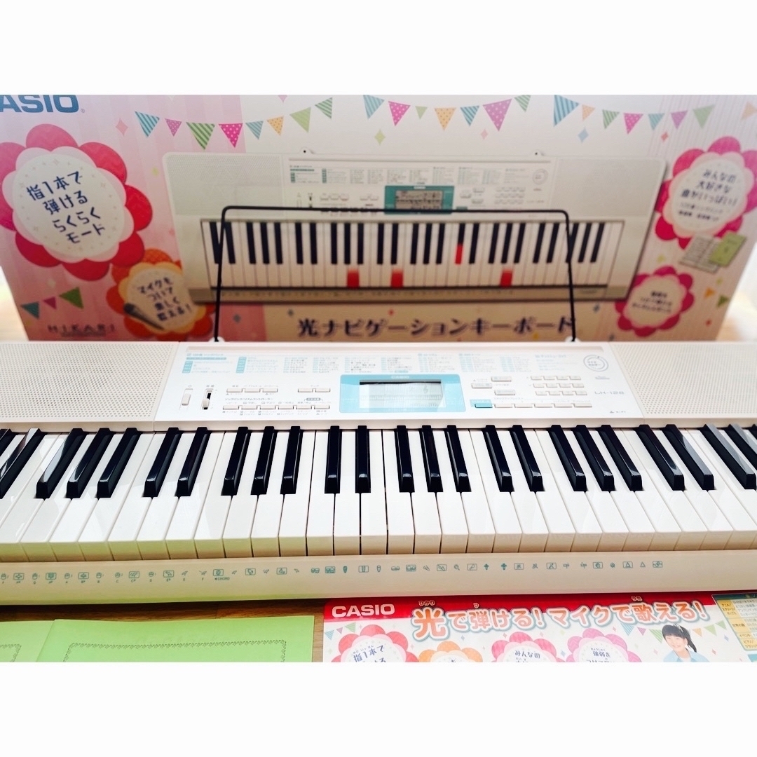 CASIO(カシオ)のCASIO  ☆美品☆光ナビゲーションLK-128 フルセット 楽器の鍵盤楽器(電子ピアノ)の商品写真