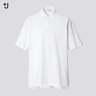 ユニクロ(UNIQLO)のUNIQLO +J リラックスフィットポロシャツ ホワイト サイズM(ポロシャツ)