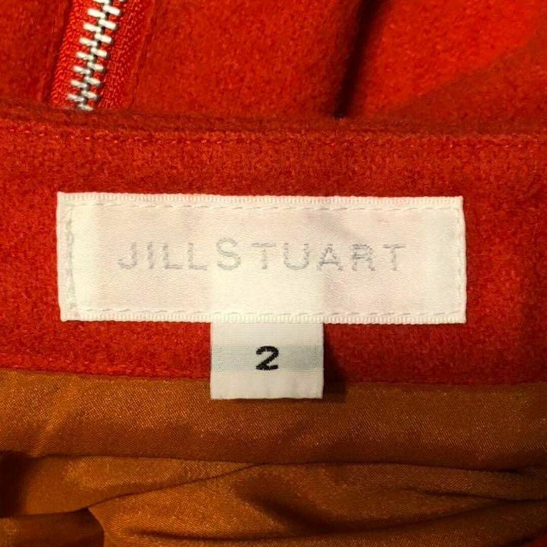 JILLSTUART(ジルスチュアート)のJILLSTUART フレアーウールスカート 膝丈 赤2（M） レディースのスカート(ひざ丈スカート)の商品写真