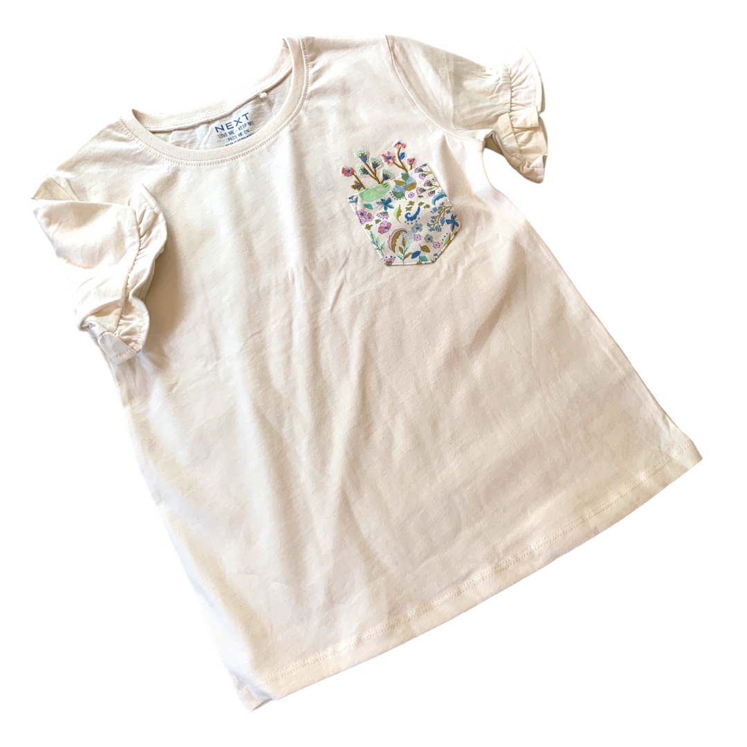 NEXT(ネクスト)の●未使用●5-6才　フリル袖　花柄　Tシャツセット キッズ/ベビー/マタニティのキッズ服女の子用(90cm~)(Tシャツ/カットソー)の商品写真