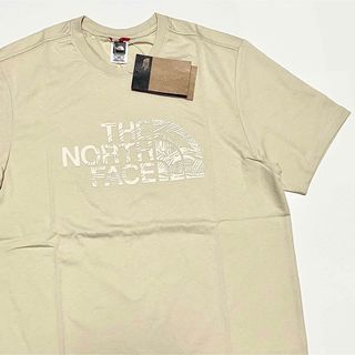 ザノースフェイス(THE NORTH FACE)のM 新品 海外限定 ノースフェイス ビッグ ロゴ Tシャツ TEE カーキ(Tシャツ/カットソー(半袖/袖なし))