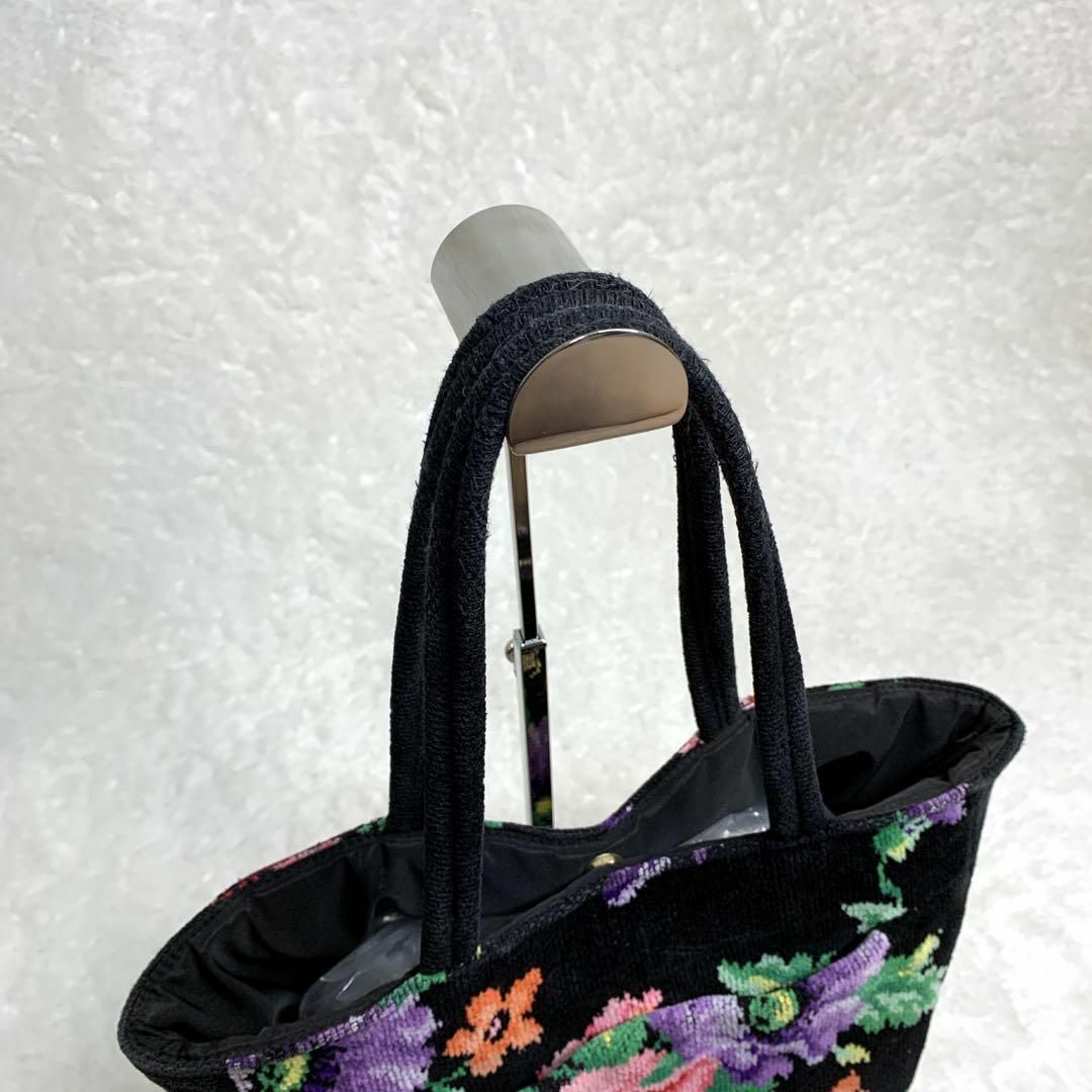 FEILER(フェイラー)の未使用 希少品 FEILER フェイラー 黒 ロゴ 刺繍 バッグ ドイツ レディースのバッグ(ハンドバッグ)の商品写真