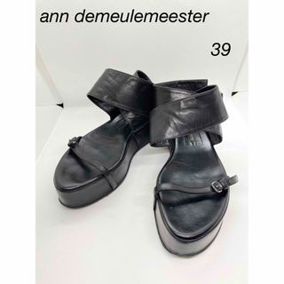 アンドゥムルメステール(Ann Demeulemeester)のann demeulemeester レザーサンダル 厚底(サンダル)