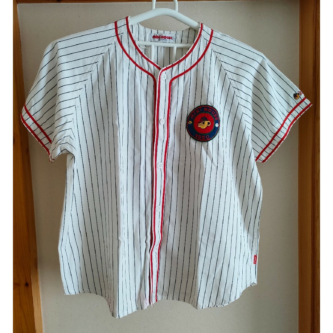 mikihouse(ミキハウス)のmikihouse ミキハウス ベースボールシャツ L ストライプ 昭和レトロ メンズのトップス(シャツ)の商品写真