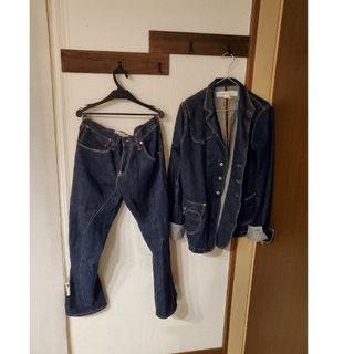 最短翌日到着 - お正月価格リーバイス キス コラボデニムセットアップ