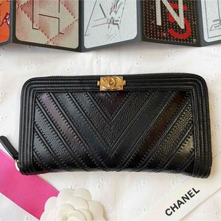 シャネル(CHANEL)の【専用】CHANEL ボーイシャネル Vステッチ シェブロン 長財布(財布)