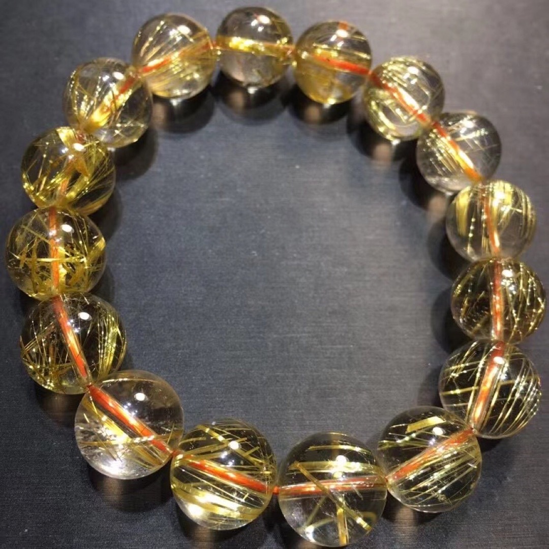 ⭐︎【天然】タイチンルチルクオーツ ブレスレット 13mm