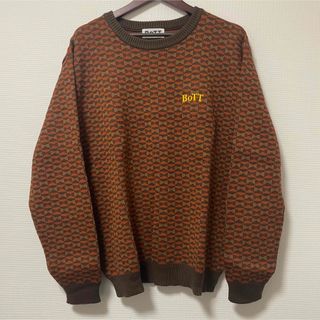 Supremeロゴ春ニットブラウン