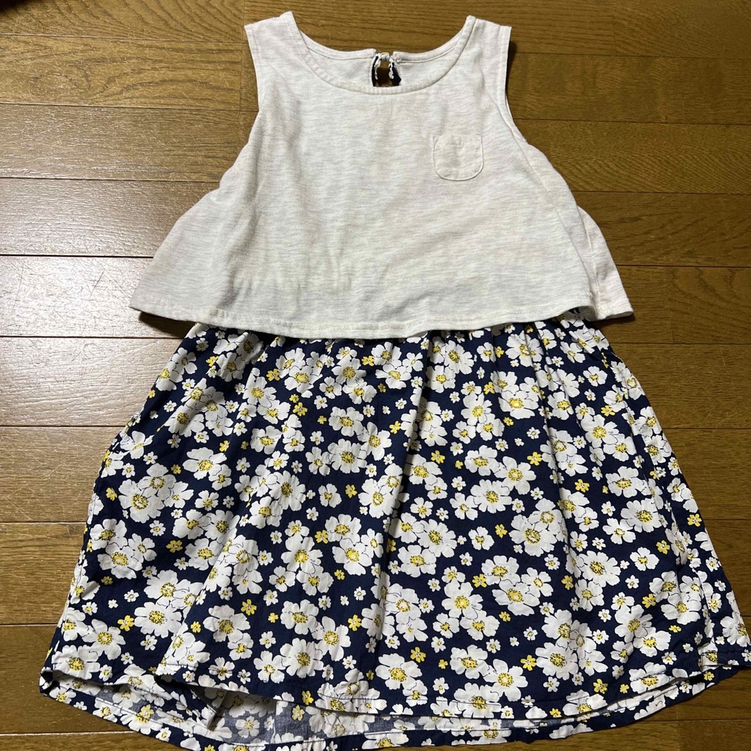 GLOBAL WORK(グローバルワーク)のGLOBAL WORKキッズワンピースXL 約120 キッズ/ベビー/マタニティのキッズ服女の子用(90cm~)(ワンピース)の商品写真