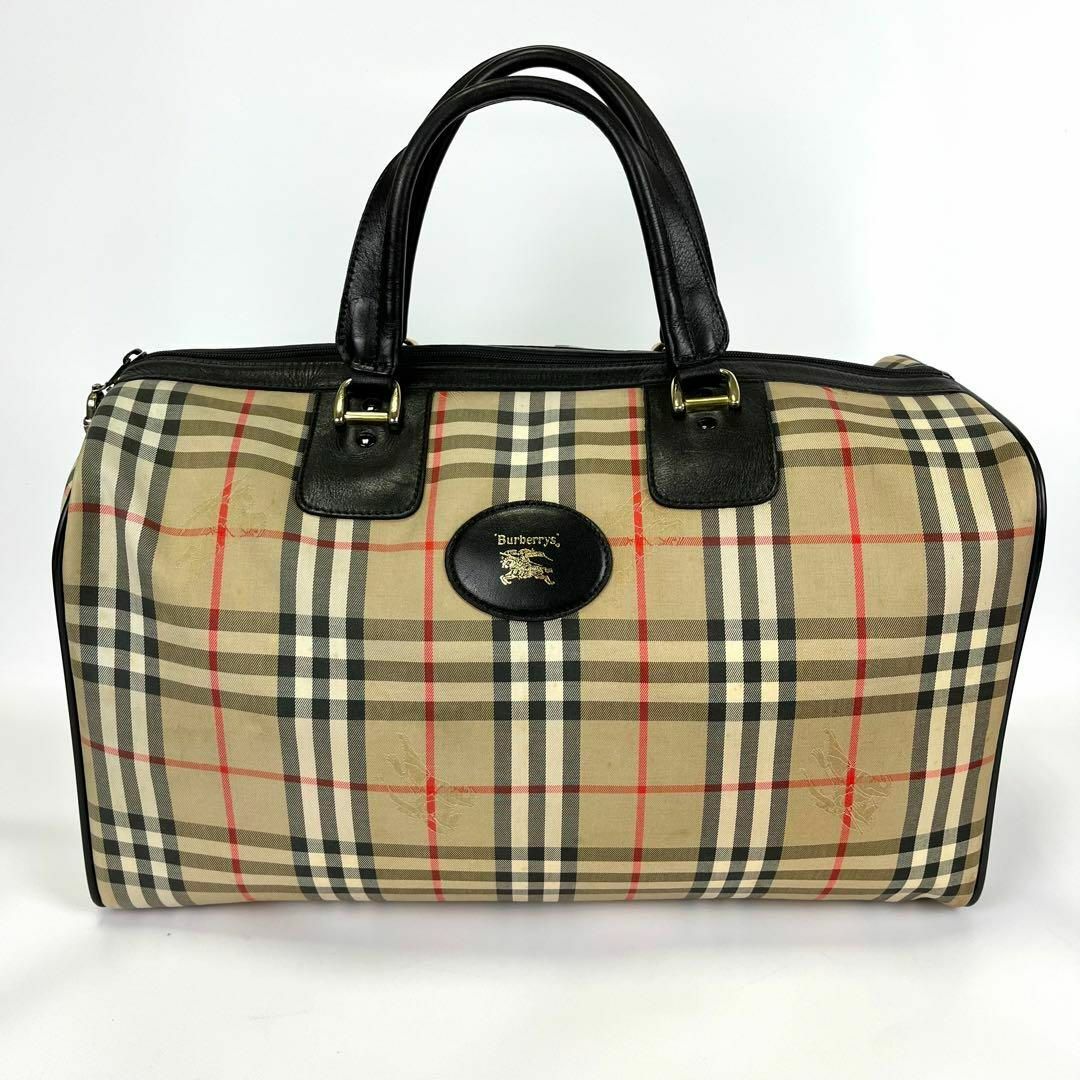 BURBERRY(バーバリー)の鍵付き バーバリーズ ノバチェック ボストンバッグ キャンバス ヴィンテージ レディースのバッグ(ボストンバッグ)の商品写真