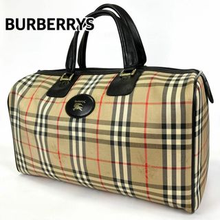 バーバリー(BURBERRY)の鍵付き バーバリーズ ノバチェック ボストンバッグ キャンバス ヴィンテージ(ボストンバッグ)