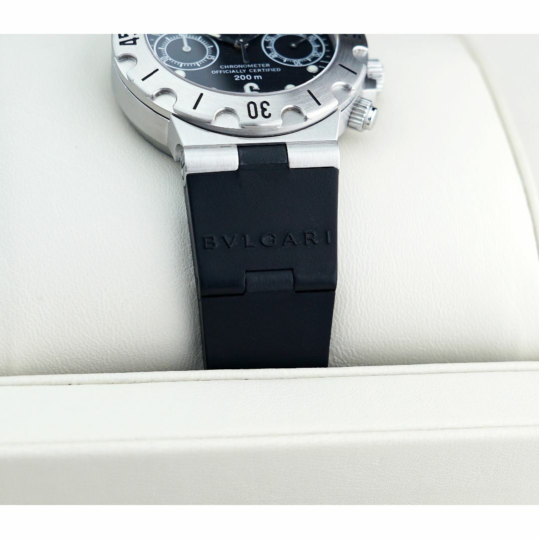 BVLGARI(ブルガリ)の美品 ブルガリ ディアゴノ スクーバ クロノ オートマティック メンズ メンズの時計(腕時計(アナログ))の商品写真