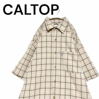 カルトップ(CALTOP)のUSA製 超ビッグシルエット★CALTOP 半袖チェック柄シャツ 希少 2XL(シャツ)