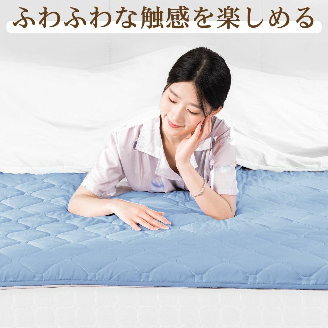 【色: グレー】Lehome ベッドパッド 敷きパッド シングル 100×200