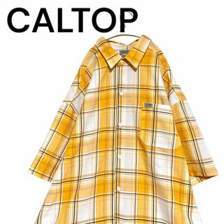 カルトップ(CALTOP)のUSA製 超ビッグシルエット★CALTOP 半袖チェック柄シャツ 希少 3XL(シャツ)