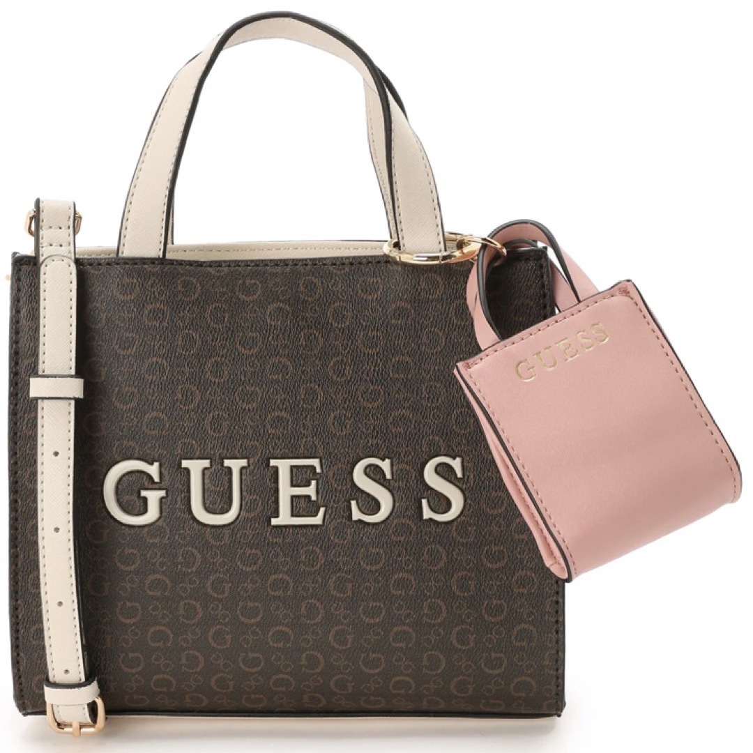 GUESS - 新品✨タグ付き♪未使用‼️ guess ゲス 2way bag 茶色 大特価