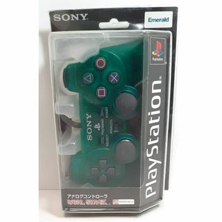 プレイステーション(PlayStation)の★新品同様★　純正PS コントローラー グリーン　動作品　デュアルショック(家庭用ゲーム機本体)