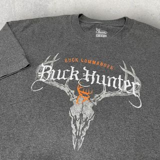 US古着 BUCK COMMANDER ショートホーン 牛 Tシャツ 2XL(Tシャツ/カットソー(半袖/袖なし))