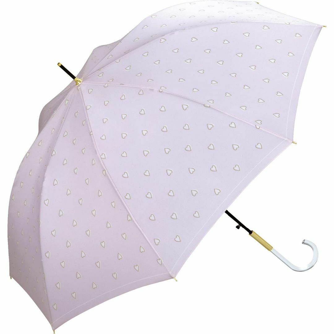 【色: ピンク】202Wpc. 雨傘 チャーミーハート ピンク 長傘 58cm