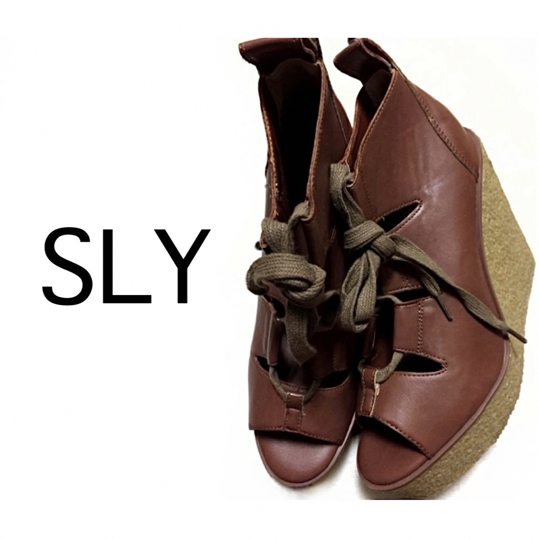 SLY【新品、未使用】オープントゥ 厚底 ウェッジソール サンダル