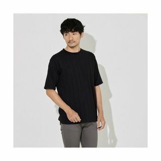 アバハウス(ABAHOUSE)の【ブラック】【リンクスストライプ】半袖Tシャツ(Tシャツ/カットソー(半袖/袖なし))