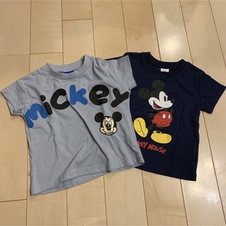 ミッキーマウス(ミッキーマウス)の⭐︎新品　ミッキー　ディズニー　Tシャツ　２枚セット　90(Tシャツ/カットソー)