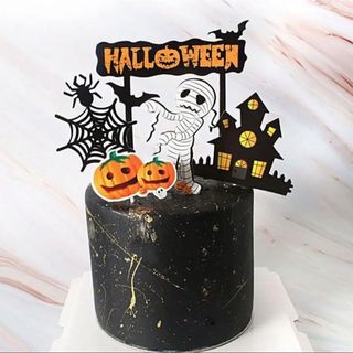 ケーキトッパー ハロウィンケーキインサート ゾンビ かぼちゃ(その他)