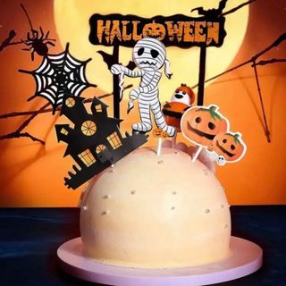 ケーキトッパー ハロウィンケーキインサート ゾンビ かぼちゃ(その他)