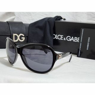 ドルチェアンドガッバーナ(DOLCE&GABBANA)の正規美 レア ドルチェ&ガッバーナ D&Gロゴ フルフレームサングラス黒 付属有(サングラス/メガネ)