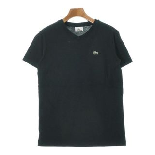 ラコステ(LACOSTE)のLACOSTE ラコステ Tシャツ・カットソー 2(S位) 黒 【古着】【中古】(カットソー(半袖/袖なし))