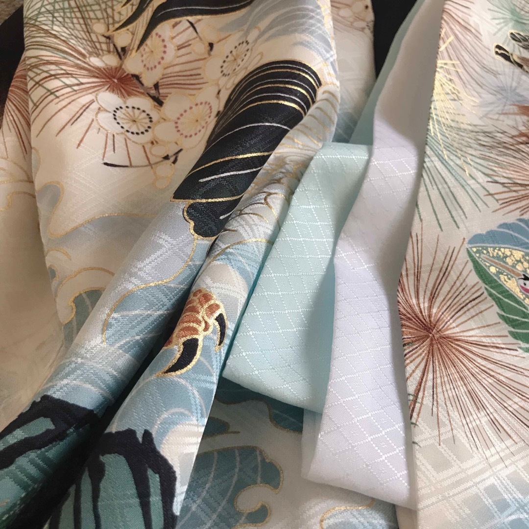 新品】日本製 豪華金刺繍入り❗️お宮参り着物男の子 ☆祝着産着初着