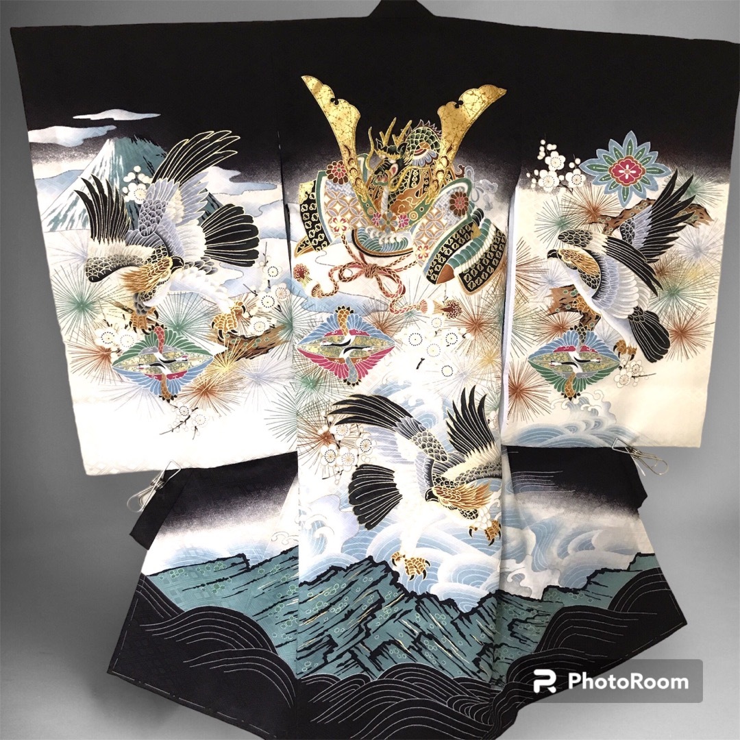 新品】日本製 豪華金刺繍入り❗️お宮参り着物男の子 ☆祝着産着初着