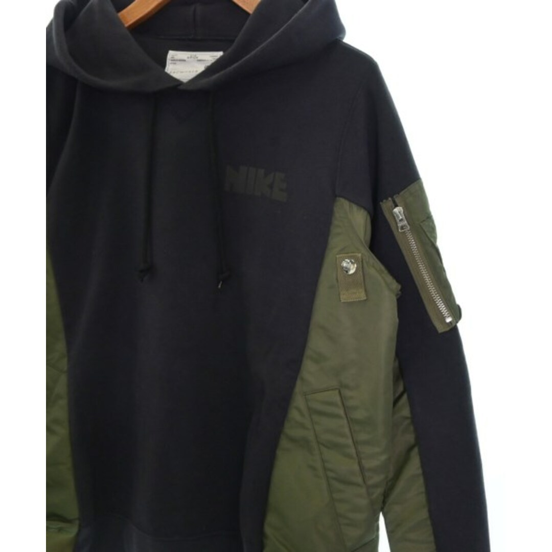 sacai(サカイ)のsacai サカイ パーカー S 黒xカーキ 【古着】【中古】 メンズのトップス(パーカー)の商品写真