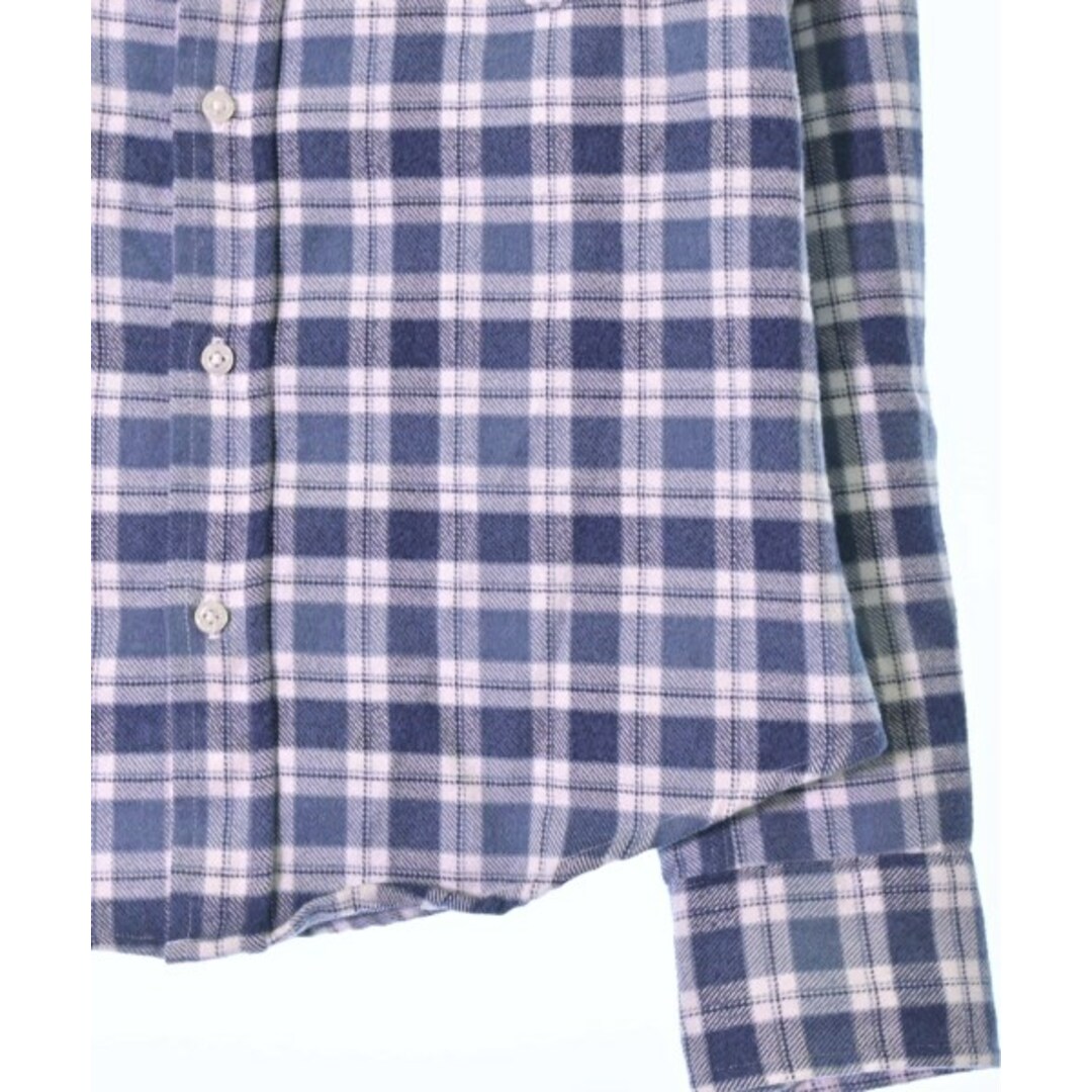 FRANK LEDER - FRANK LEDER カジュアルシャツ XS 紺x白(チェック
