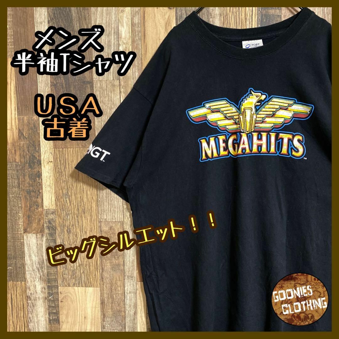 メンズ 半袖 Tシャツ 黒 鷲 ビッグシルエット XL USA 90s - Tシャツ ...