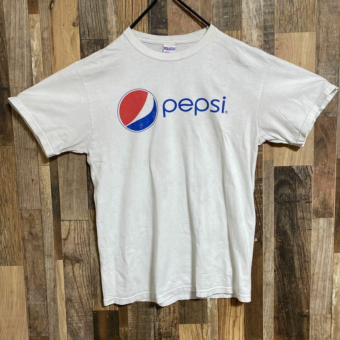 JERZEES - ジャージーズ メンズ 半袖 Tシャツ 白 ペプシコーラ USA古着