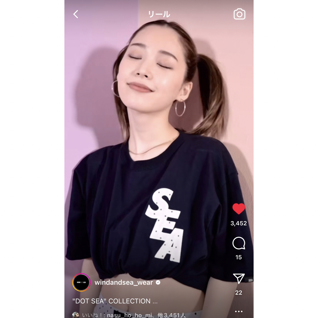 那須ほほみ着用　ウィンダンシー　ドットTシャツ　(DOT) TEETiffany