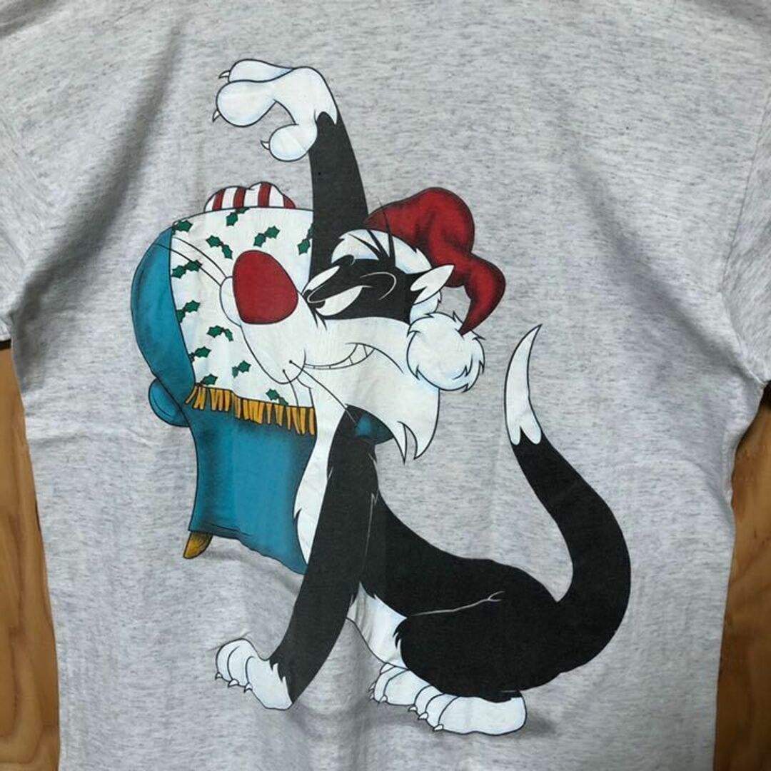 ルーニーテューンズ トゥイーティー USA古着 90s グレー Tシャツ 鳥 猫 ...