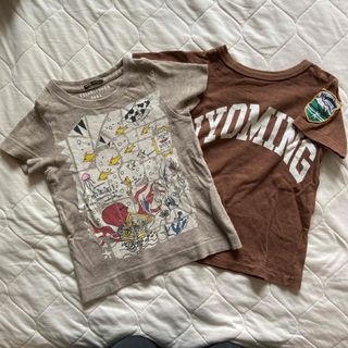 デニムダンガリー(DENIM DUNGAREE)のブラウン系2枚セット※FITH デニムダンガリー Tシャツ 110センチ(Tシャツ/カットソー)