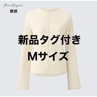 ユニクロ(UNIQLO)のUNIQLO Mame Kurogouchi シアークルーネックTシャツ(シャツ/ブラウス(長袖/七分))