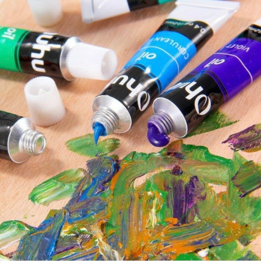 油絵具 セット 24色 油絵 油絵の具 絵の具 絵画 画材 12ml ハンドメイドの素材/材料(その他)の商品写真