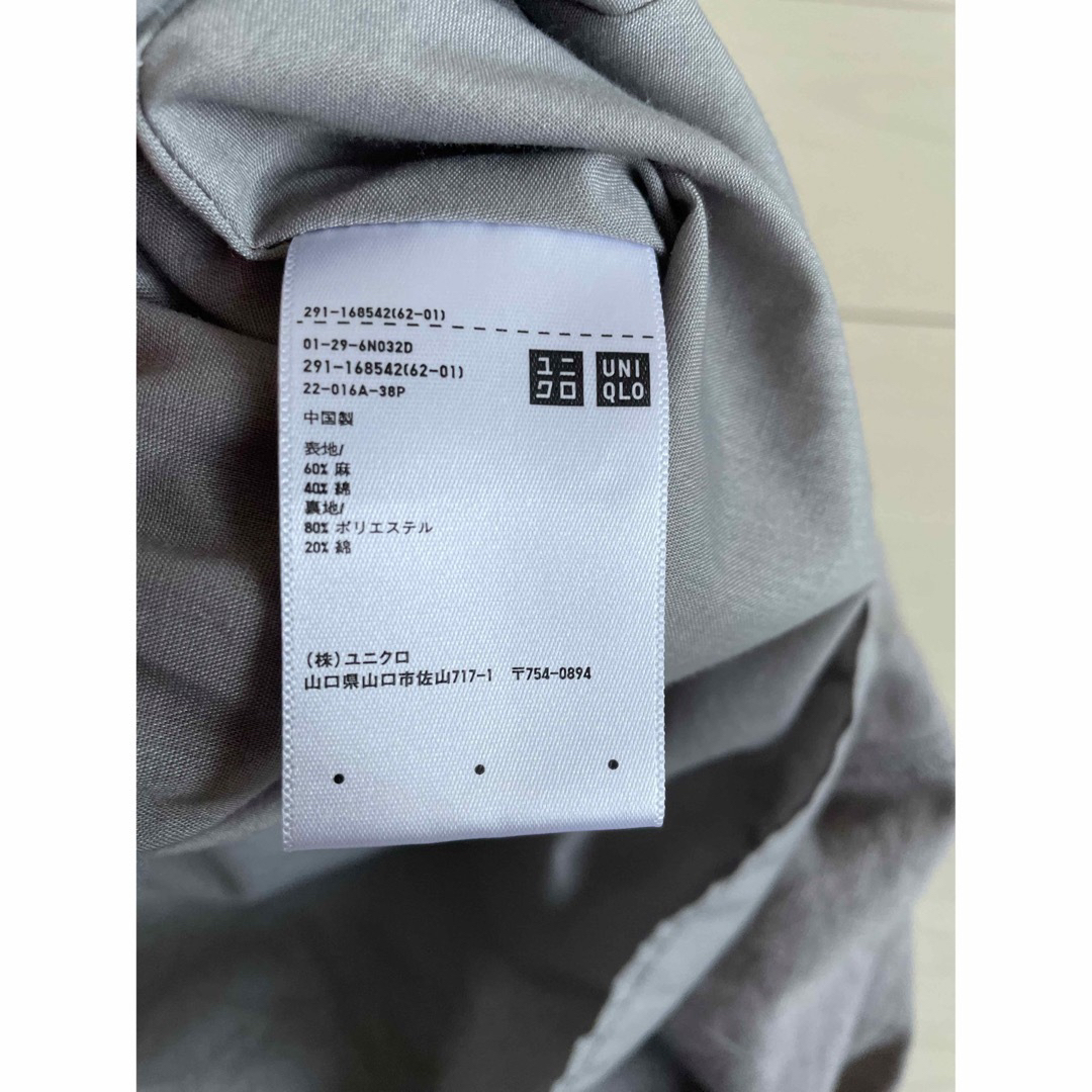 UNIQLO(ユニクロ)のUNIQLO リネンワンピース　麻綿混み レディースのワンピース(ひざ丈ワンピース)の商品写真