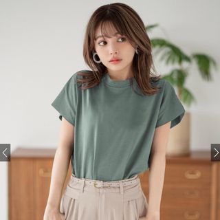 グレイル(GRL)の断捨離中 激安 美品 グレイル カットソー グリーン フリーサイズ(シャツ/ブラウス(半袖/袖なし))