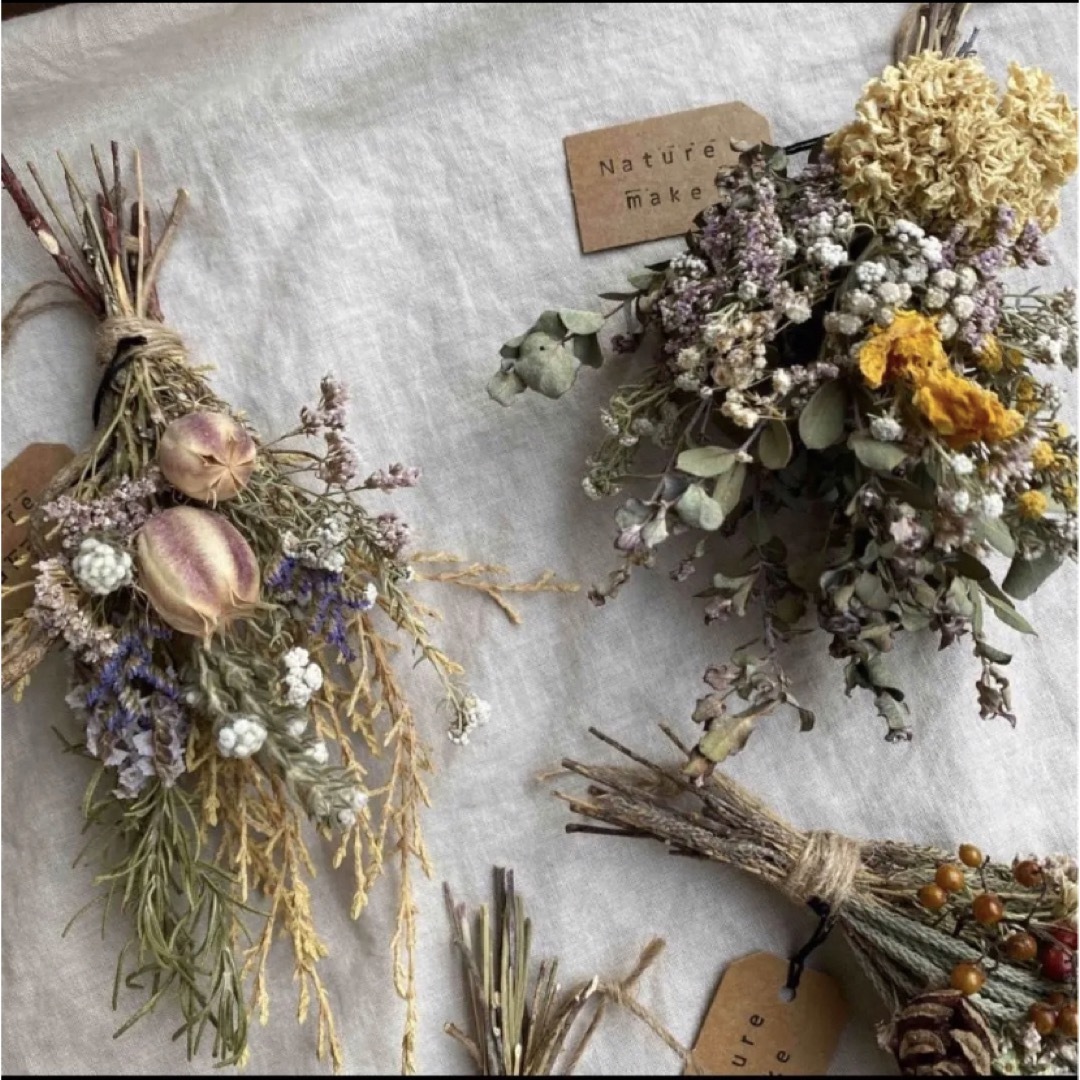 sale ドライフラワースワッグ〜4点セット〜の通販 by Nature make|ラクマ