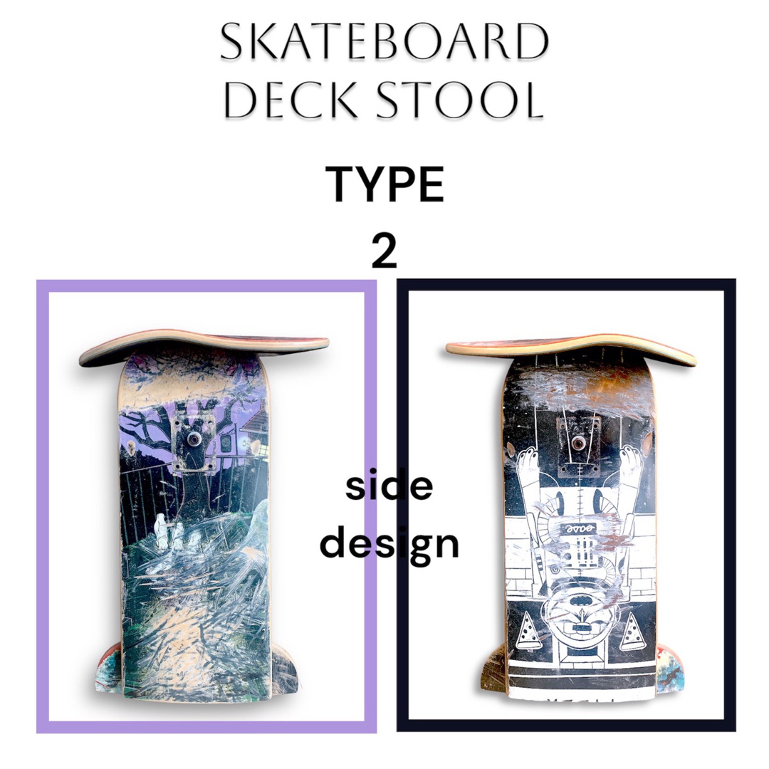 SKATE OR DESIGN／skateboard deckスツール×2set インテリア/住まい/日用品の椅子/チェア(スツール)の商品写真