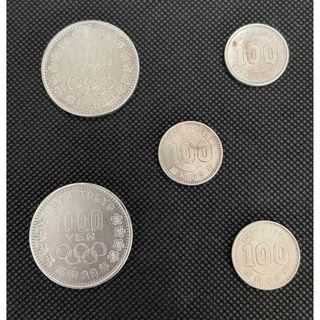 ☆1964年東京オリンピック記念硬貨/1000円2枚•100円3枚☆(貨幣)