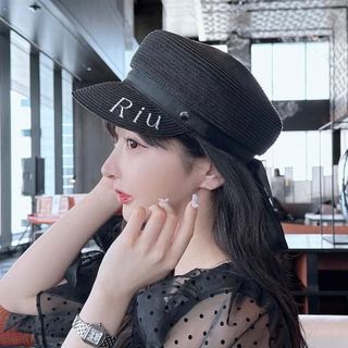 新品未開封】 Riu Braid ribbon casquette blackの通販 by emonjong's