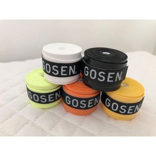 ゴーセン(GOSEN)のGOSEN グリップテープ 5個★迅速発送 白黒黄色蛍光オレンジテニス ゴーセン(その他)