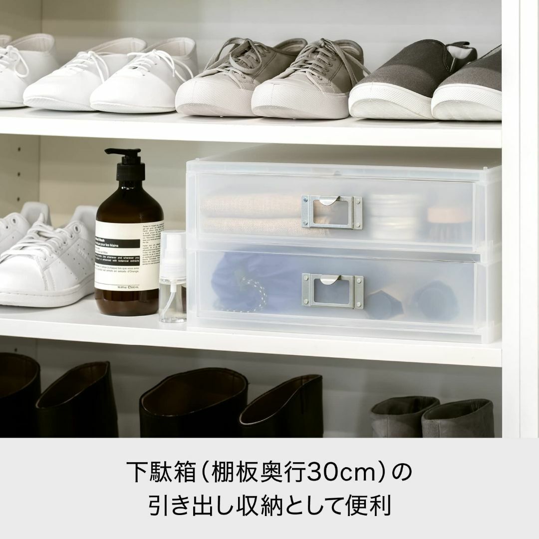 ライクイット (like-it) 玄関収納 下駄箱 引き出し収納ケース 2段 約