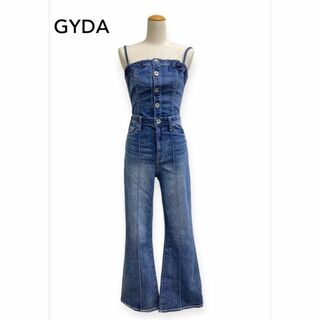 ジェイダ(GYDA)の新品タグ付★GYDA BACKリボンデニムロンパース 0703(オールインワン)